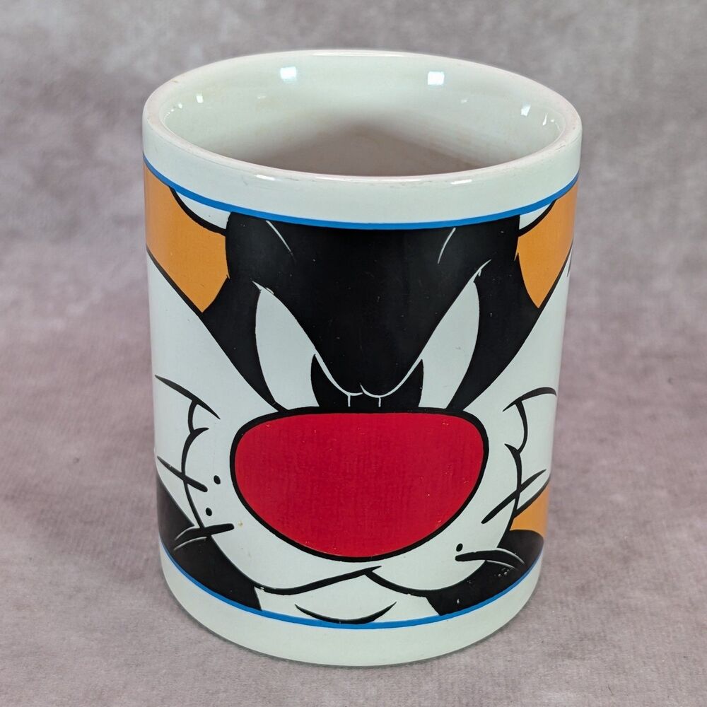 Vintage Looney Tunes Sylvester The Cat Coffee Mug Cup 2000 Warner Brothers